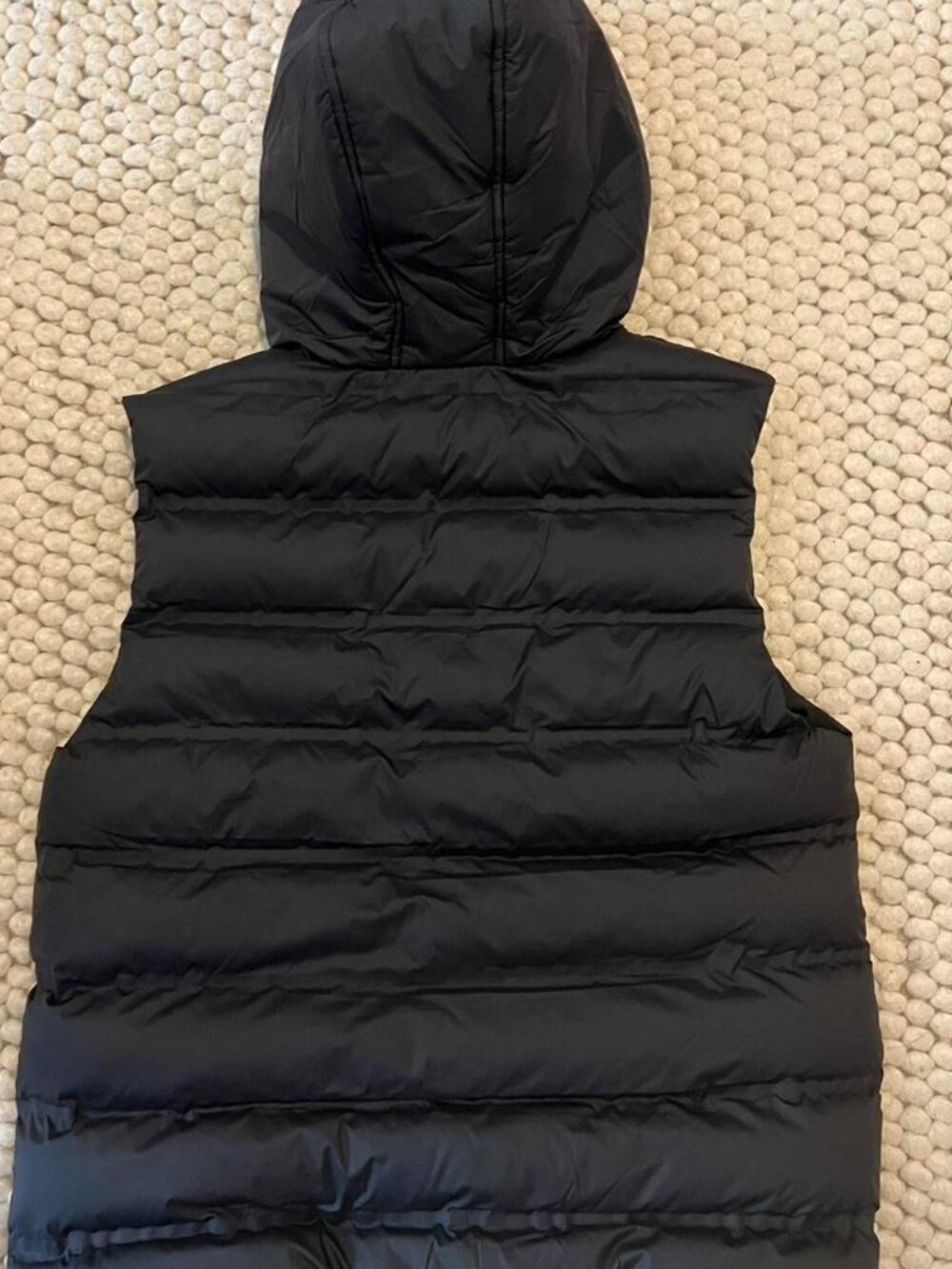 Zara Hooded Puffer Vest Navy, Women's XS Small, Kids 13-14, Like New - Picture 2 of 4